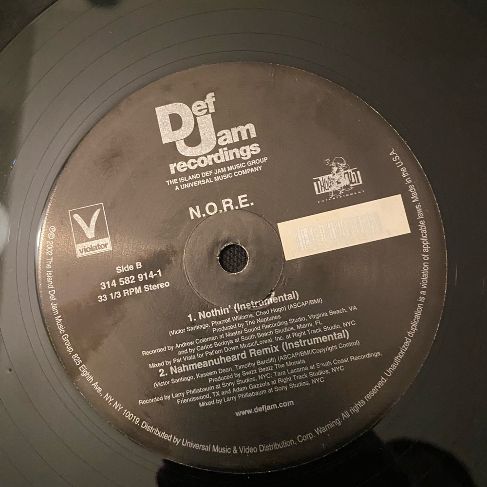 Def Jam 12 inch Vinyl N.O.R.E. Nothin capone Noreaga Nas mobb deep wu tang clan